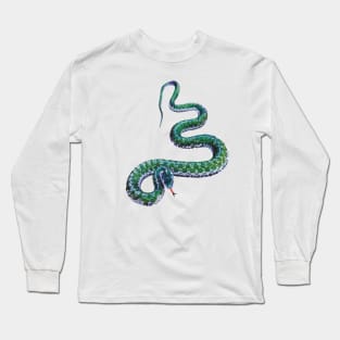 Emerald-Green Snake Long Sleeve T-Shirt
